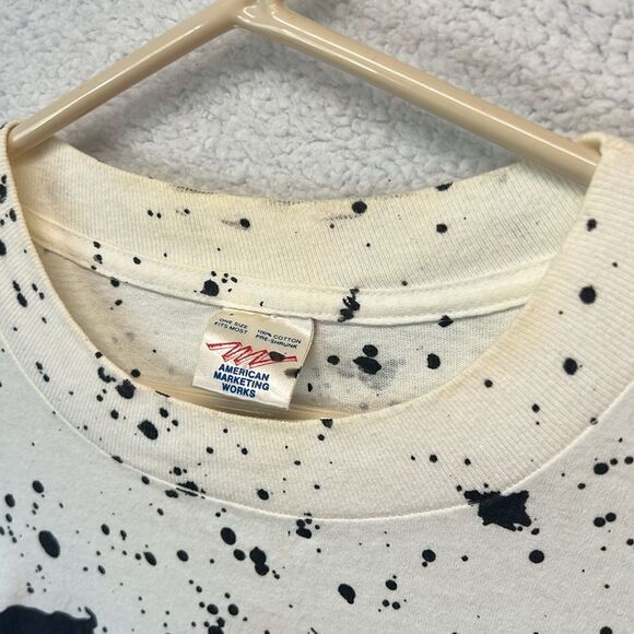 Disney Mickey Mouse Vintage Single Stitch Short Sleeve Splatter Print Graphic - Picture 2 of 16